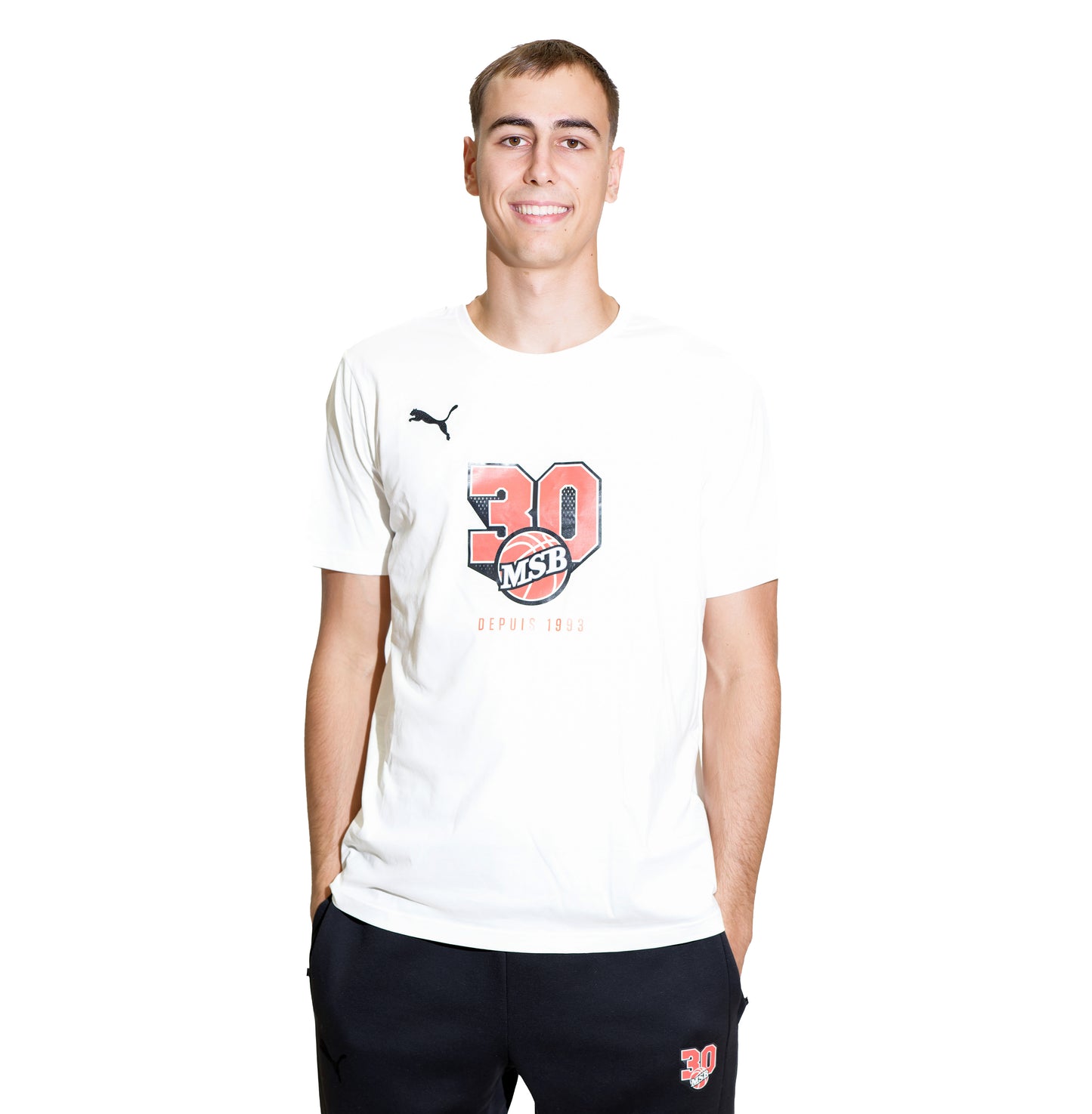 T-SHIRT MANCHES COURTES BLANC 30 ANS JUNIOR