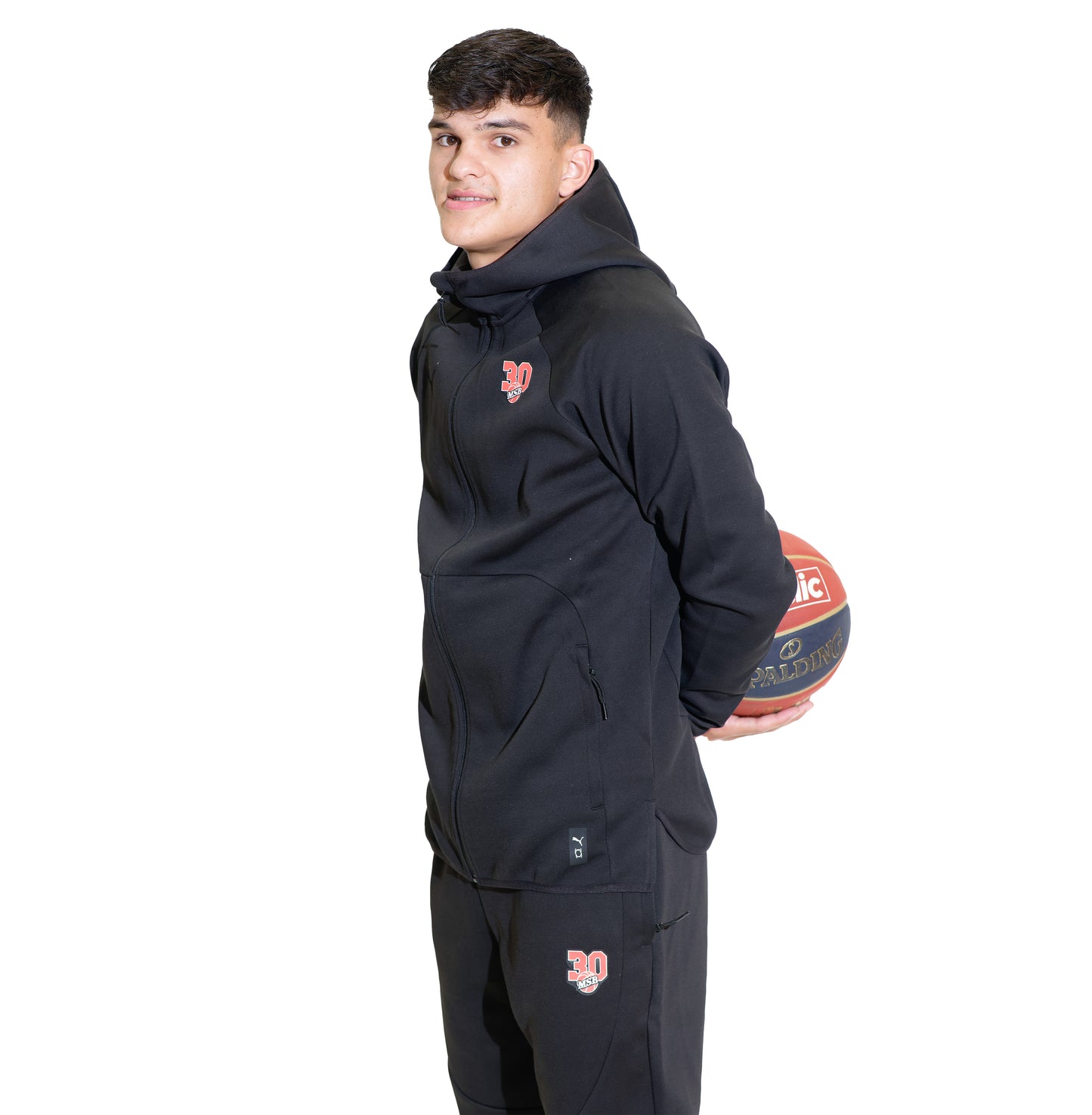 VESTE ZIPPÉE NOIRE À CAPUCHE 30 ANS