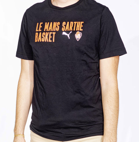 TEE-SHIRT MANCHES COURTES NOIR